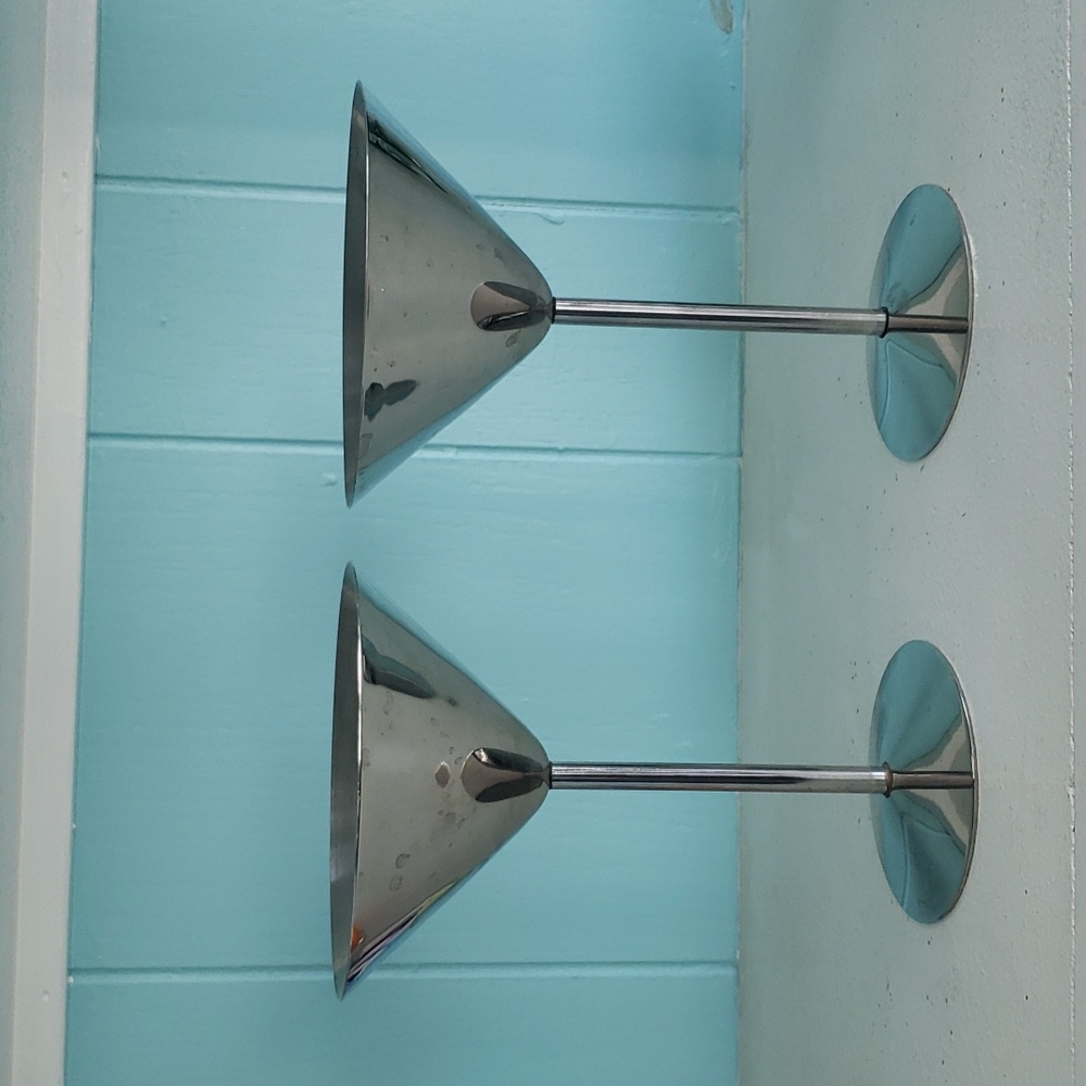 B&B Stainless Steel Martini Glasses